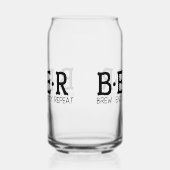 Grappige bierdefinitie woord kunst blikvorm glas (Links)