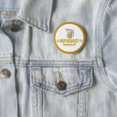 Grappige Bierdrinker Brouwende Bar Hopsoloog Ronde Button 5,7 Cm (In situ)