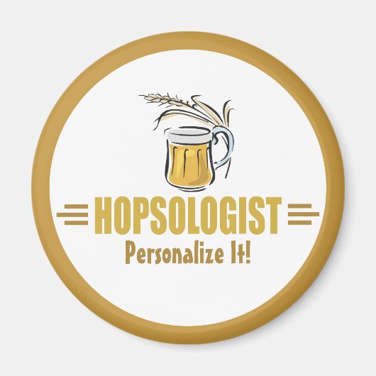 Grappige bierdrinker brouwt bar hopsologist magneet (Voorkant)