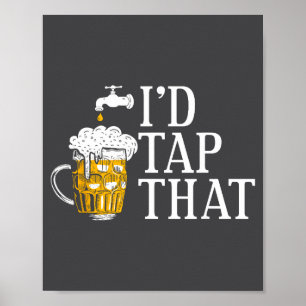 Grappige bierdrinker die ik zou tikken ambachtelij poster