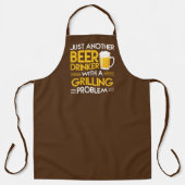 grappige bierdrinker grilling word art schort (Voorkant)