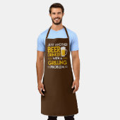 grappige bierdrinker grilling word art schort (Gedragen)