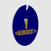 Grappige bierdrinker ornament (voorkant)