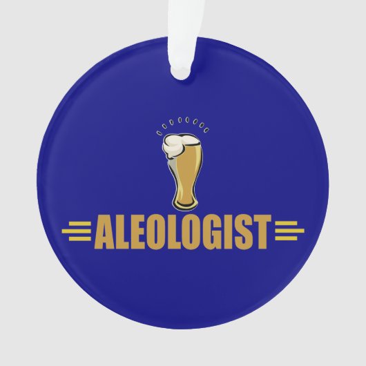 Grappige bierdrinker ornament (voorkant)