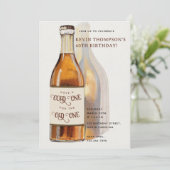 Grappige Bierfles Koude Oude Verjaardagsfeestje Kaart (Staand voorkant)