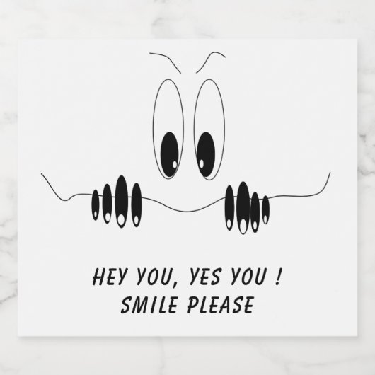 Grappige bierflesetiket Curiosity Eyes Aangepaste  Bier Etiket (Enkel label)