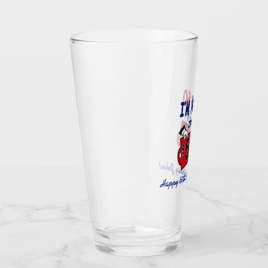 Grappige bierglas 60ste verjaardag glas (Rechts)