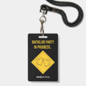Grappige Bierliefhebbers Bachelor Party Trouwfeest Badge (Voorzijde met lanyard)