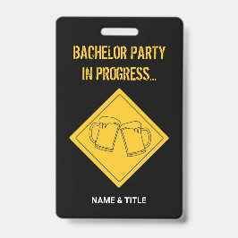 Grappige Bierliefhebbers Bachelorfeest Huwelijk Badge