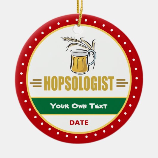 Grappige bierliefhebbers keramisch ornament (Voorkant)