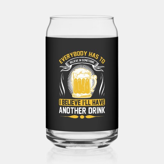 Grappige bierliefhebbers word art blikvorm glas (Voorkant)