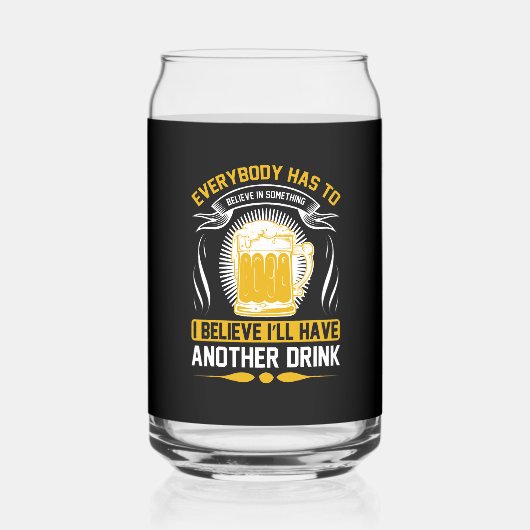 Grappige bierliefhebbers word art blikvorm glas (Achterkant)