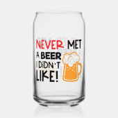 Grappige bierliefhebbers word art blikvorm glas (Achterkant)