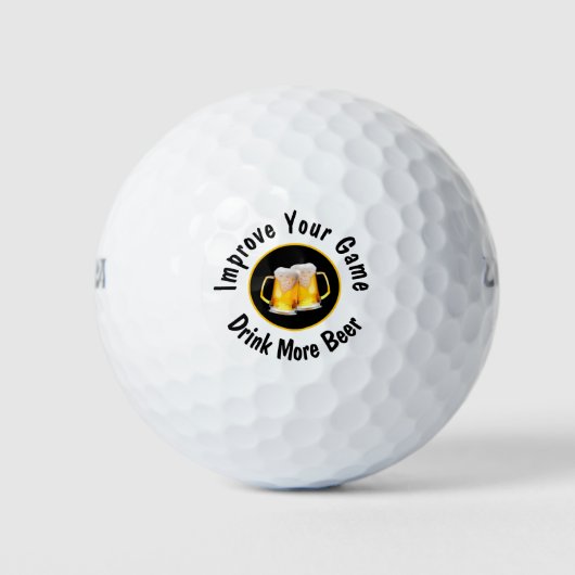 Grappige biermannen novelty golfballen (Voorkant)
