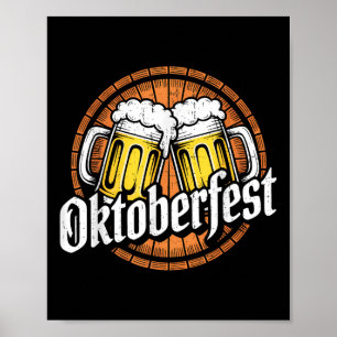 Grappige Biermok Beierse Duitse Feest Mannen Vrouw Poster