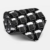Grappige bierpulprint halsband cadeau voor mannen stropdas (Opgerold)