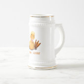 Grappige Bierstein met Speelse Eend - Proost Bierpul (Voorkant rechts)