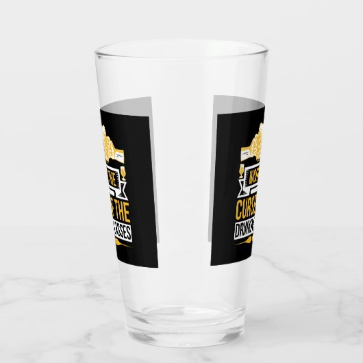 grappige bierwoordkunst glas (Links)