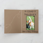 Grappige "Big Butt" Basset Hound Verjaardag Kaart (Binnen)