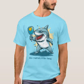 Grappige Big Fish pickleball T-shirt (Voorkant)