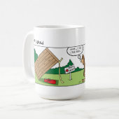 Grappige Big Foot Gevangen Koffiemok (Voorkant links)