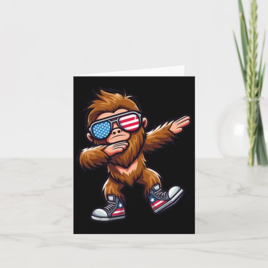 Grappige Big Foot Sasquatch 4 juli Kaart (Voorkant)