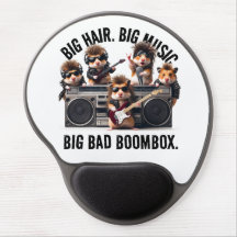 Grappige Big Hair Music Boombox Hamster Supergroep