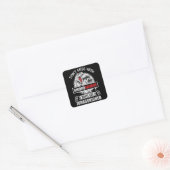Grappige BigBroSaurus Dinosaur Grappig Cadeau voor Vierkante Sticker (Envelop)