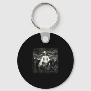 Grappige bigfoot alien ufo vintage bewijs foto sleutelhanger