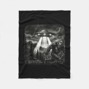 Grappige bigfoot buitenaardse ufo vintage bewijs f fleece deken