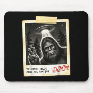 Grappige bigfoot buitenaardse ufo vintage bewijs f muismat