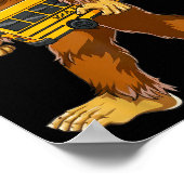 Grappige Bigfoot Buschauffeur Sasquatch Schoolbus  Poster (Hoek)
