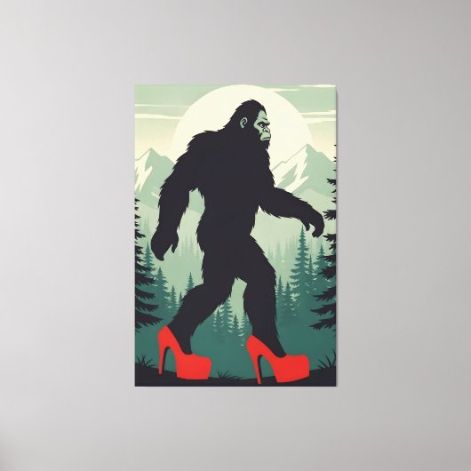 Grappige Bigfoot Canvas Afdruk (Voorkant)