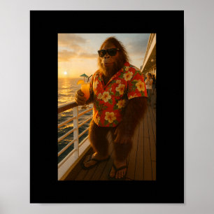 Grappige Bigfoot Cruise Vakantie Poster