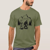 Grappige Bigfoot en Alien Anti Social Introvert Ma T-shirt (Voorkant)