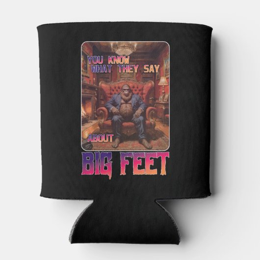 Grappige Bigfoot Feet Meme Blikjeskoeler (Achterkant)