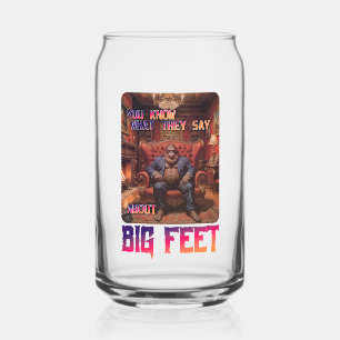 Grappige Bigfoot Feet Meme Blikvorm Glas