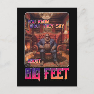 Grappige Bigfoot Feet Meme Briefkaart