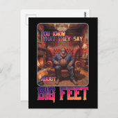Grappige Bigfoot Feet Meme Briefkaart (Voorkant / Achterkant)