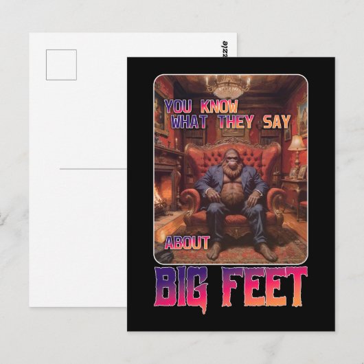 Grappige Bigfoot Feet Meme Briefkaart (Voorkant / Achterkant)