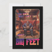 Grappige Bigfoot Feet Meme Kaart (Voorkant)
