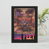Grappige Bigfoot Feet Meme Kaart (Staand voorkant)