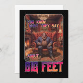 Grappige Bigfoot Feet Meme Kaart (Voorkant / Achterkant)