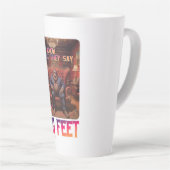 Grappige Bigfoot Feet Meme Latte Mok (Rechterhoek)
