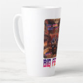 Grappige Bigfoot Feet Meme Latte Mok (Linkerhoek)