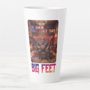 Grappige Bigfoot Feet Meme Latte Mok