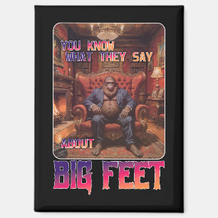 Grappige Bigfoot Feet Meme Magneet