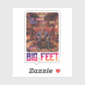 Grappige Bigfoot Feet Meme Sticker (Vel)
