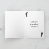 Grappige Bigfoot gepersonaliseerde kerst Feestdagen Kaart (Binnen)