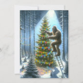 Grappige Bigfoot gepersonaliseerde kerst Feestdagenkaart (Voorkant)